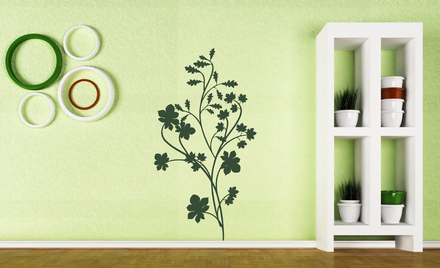 Vinyl Decal floral pattern ornament indoor decoration Wall Sticker (n598)