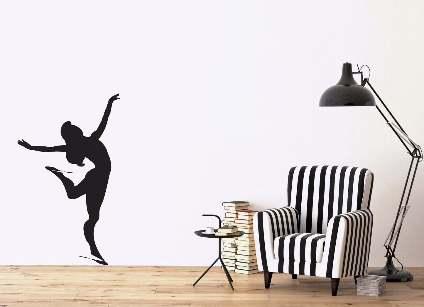 Wall Vinyl Decal slender figure girl figure skater Sticker  (n601)