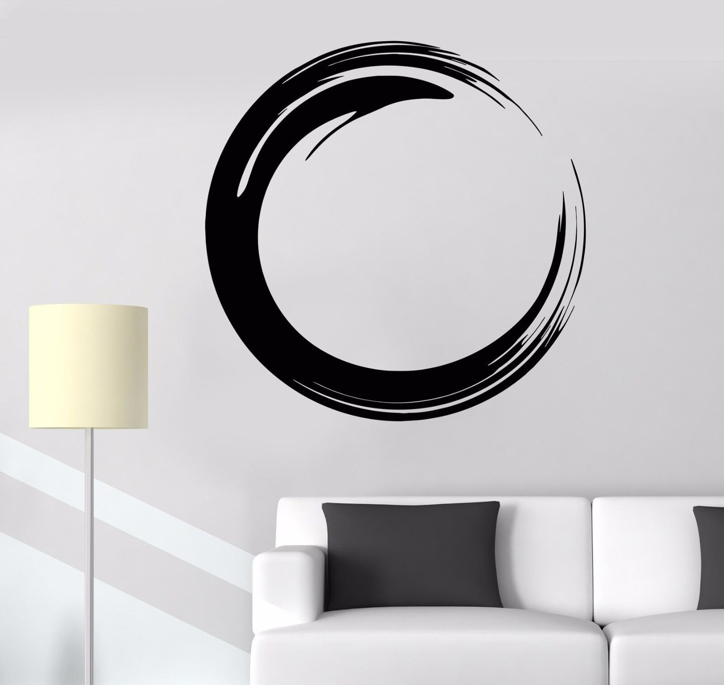 Autocollant mural en vinyle cercle Enso Zen bouddhisme symbole Religion autocollants (693ig)