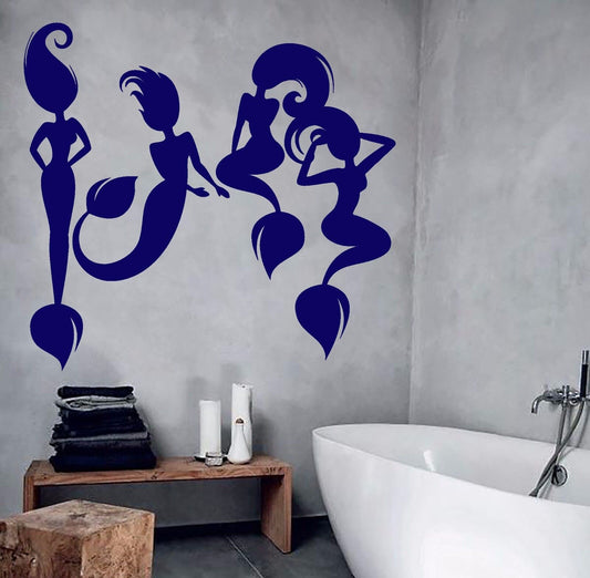 Vinyl Wall Decal Fantasy Mermaid Sea Nymph Bathroom Nursery Stickers (703ig)