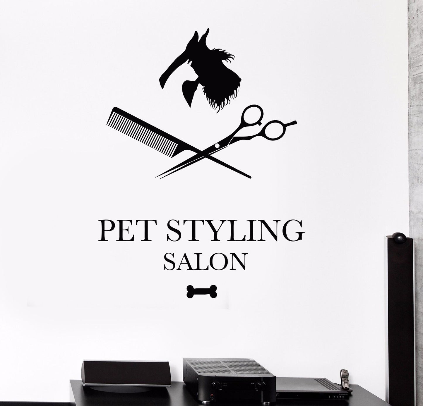 Vinyl Wall Decal Love Pet Styling Salon Beauty Groomer (743ig)