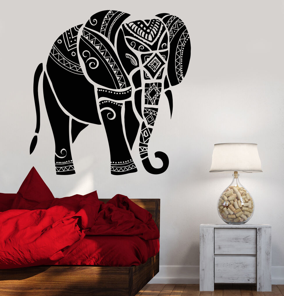 Vinyl Wall Decal India Elephant Animal India Hindu Stickers (778ig)