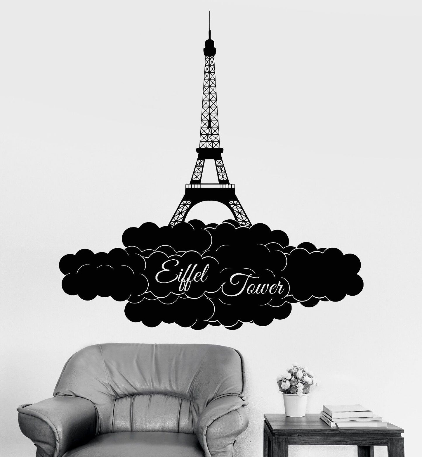 Vinyl Wall Decal Paris Eiffel Tower Travels France Stickers (843ig)