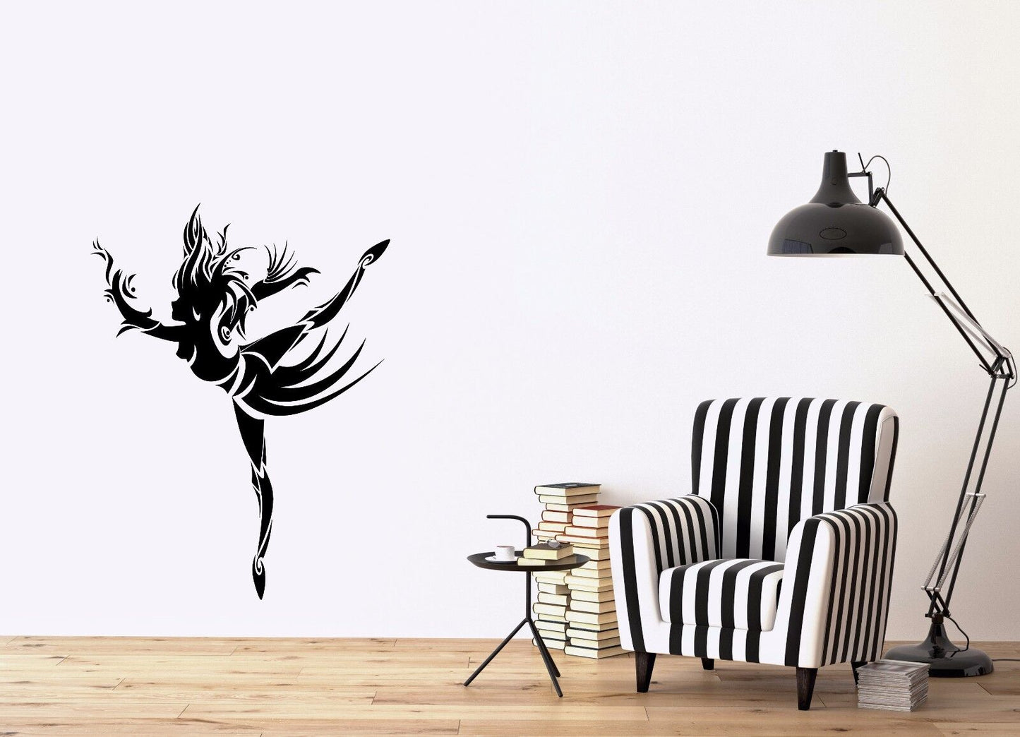 Large Vinyl Decal Abstract Dancing Girl Tattoo Style Wall Sticker (n635)