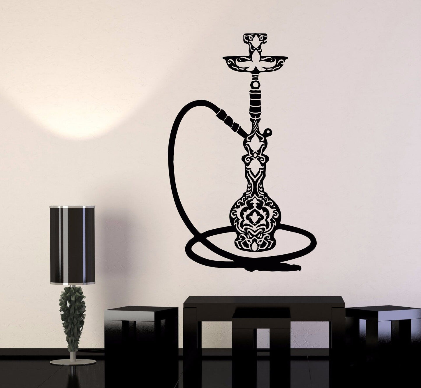 Vinyl Wall Decal Smoke Hookah Smoking Cafe Stickers (1060ig)