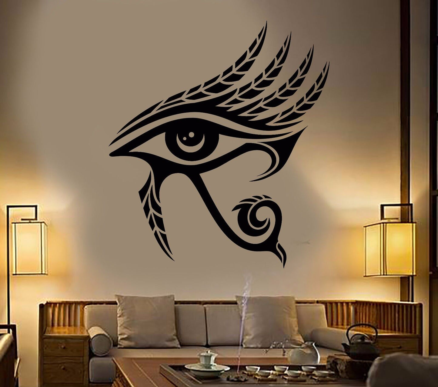 Vinyl Wall Decal Eye Of Horus Egypt Symbol Egyptian God Stickers (1084ig)