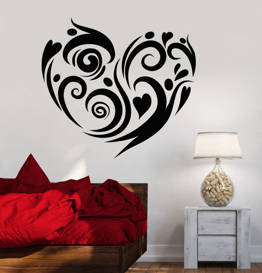 Vinyl Wall Decal Heart Love Romance Bedroom Decor Stickers (1085ig)