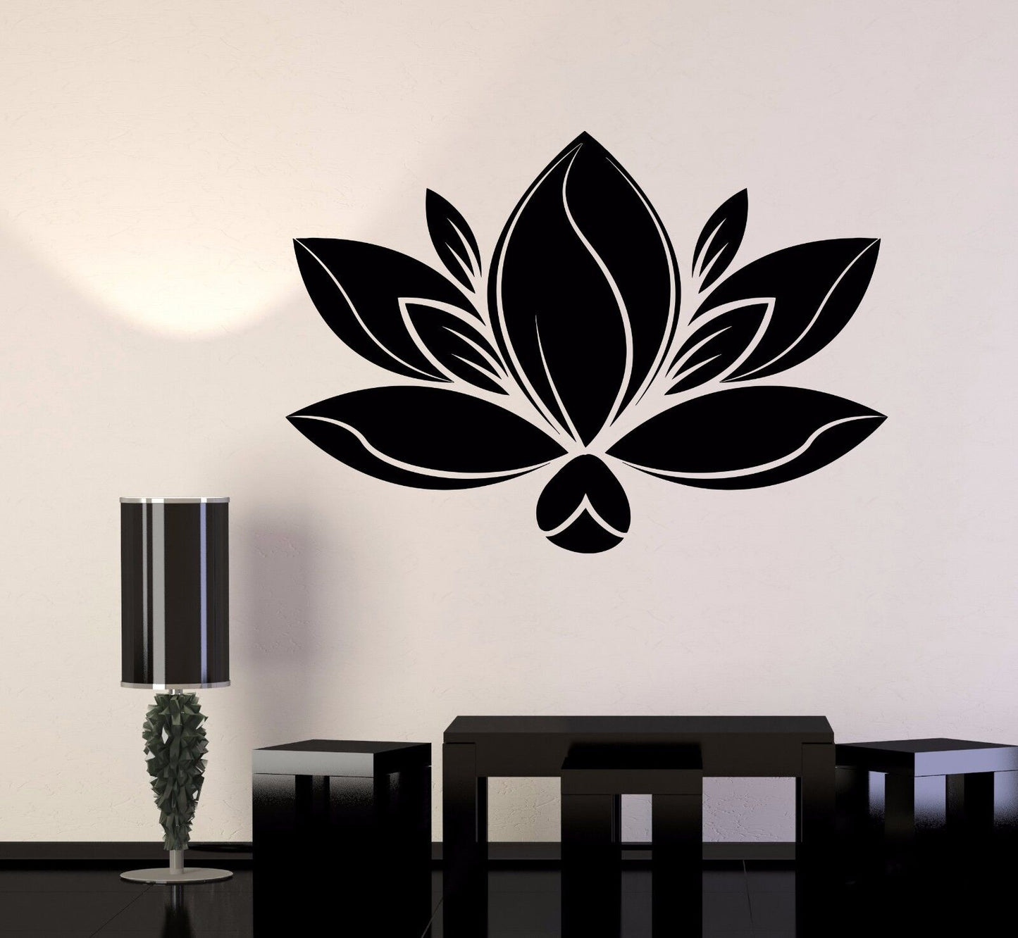 Vinyl Wall Decal Lotus Flower Meditation Yoga Spa Center Stickers (1092ig)