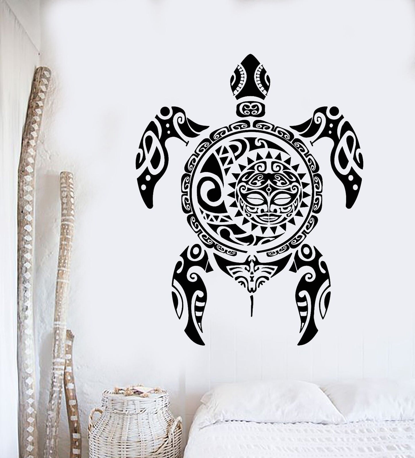 Vinyl Wall Decal Sea Turtle Animal Ethnic Marine Style Ocean Stickers (1111ig)