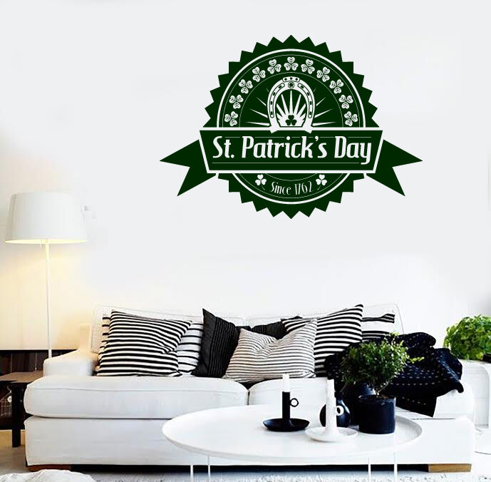 Vinyl Wall Stickers on St.Patricks Day Lettering and Stamps (n673)