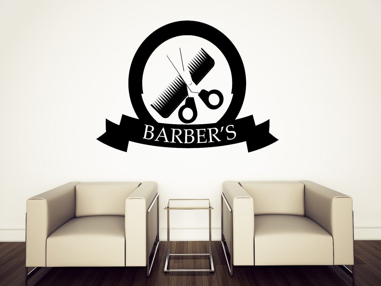 Vinyl Wall Sticker Barber Shop Decor Haircuts for men (n678)