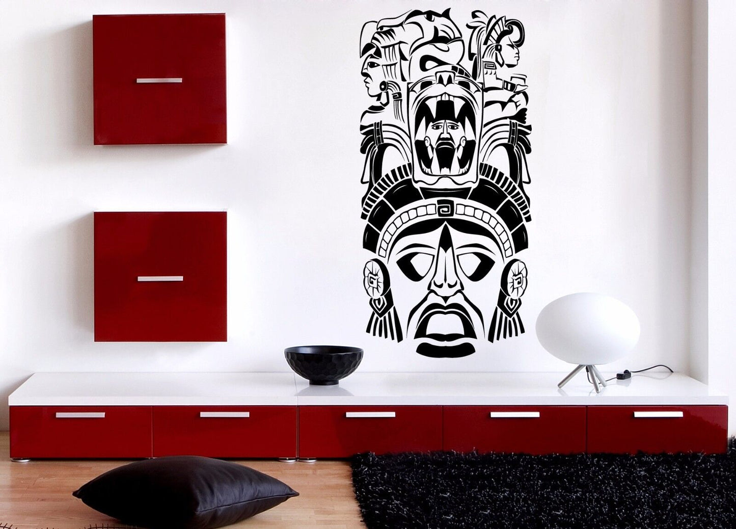 Vinyl Decal Wall Sticker Ancient Ceremony Mask Maya Art Decor (n681)