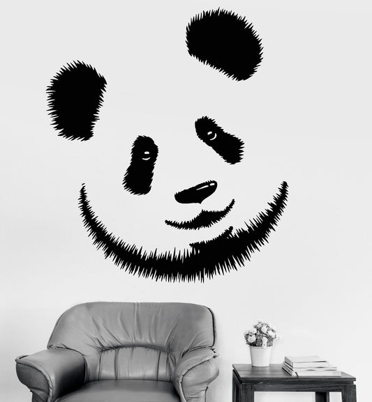 Autocollant mural en vinyle, tête de Panda, ours, Animal de Zoo, décor de chambre d'enfant, 1160ig