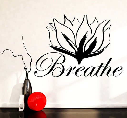 Vinyl Decal Wall Sticker Cotton Bottle Flower Breathes (M580)