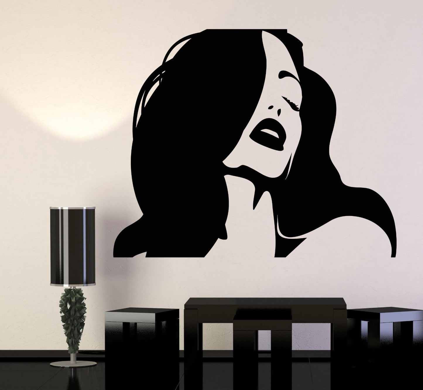 Vinyl Wall Decal Sexy Girl Hot Lips Woman Head Actress Model Stickers (1244ig)