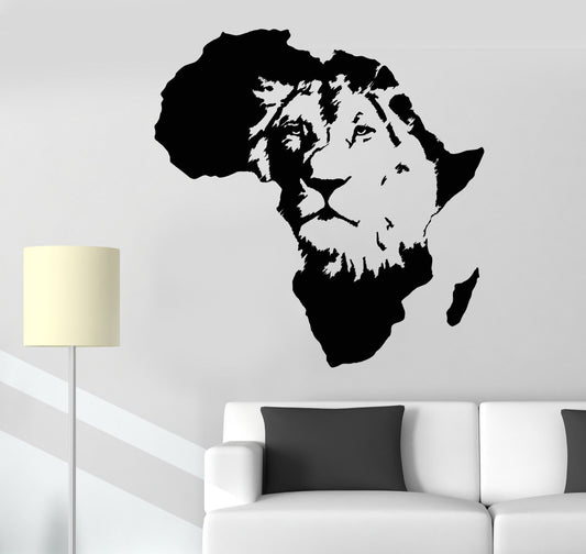 Vinyl Wall Decal Lion King Of The Jungle Africa African Animal Stickers (1253ig)