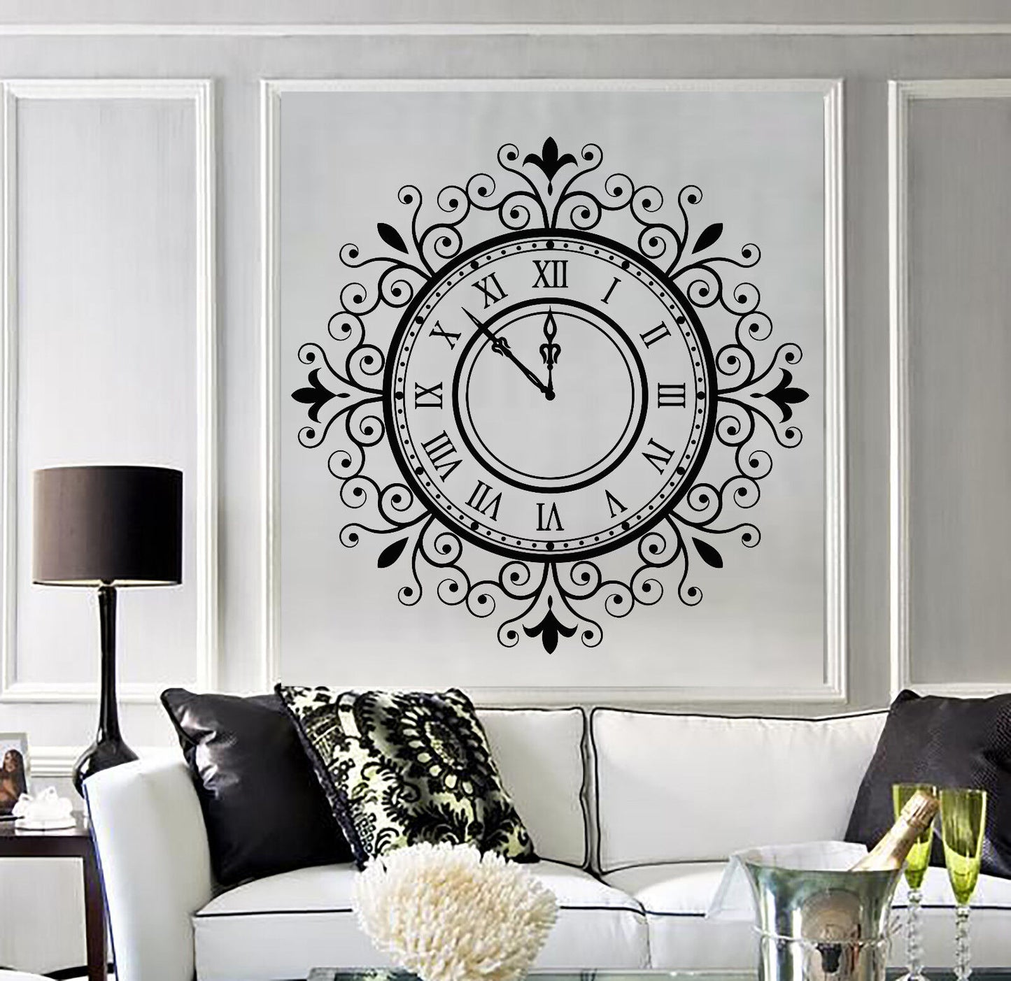 Vinyl Wall Decal Mechanical Wall Clocks Time Home Decor Stickers (1275ig)