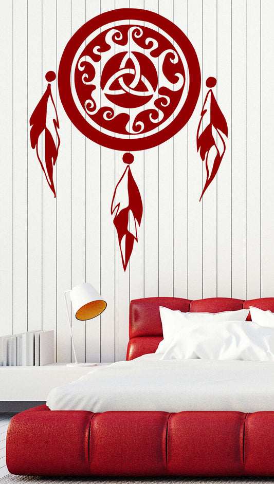 Vinyl Decal Wall Sticker Dreamcatcher Amulet Indian Mascot Good Nigh Decor n746