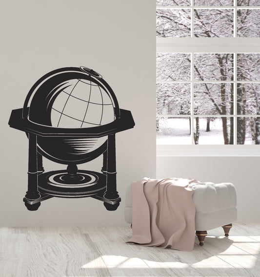 Vinyl Wall Decal Earth Retro Globe Vintage Room Decor Stickers (1314ig)