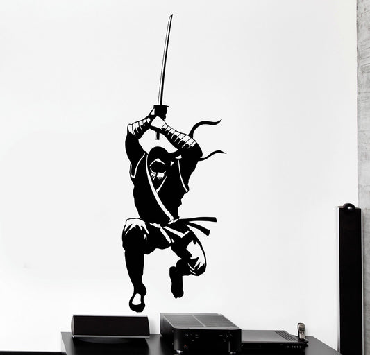 Vinyl Wall Decal Ninja Japanese Warrior Hitman Shadow Stickers (1321ig)