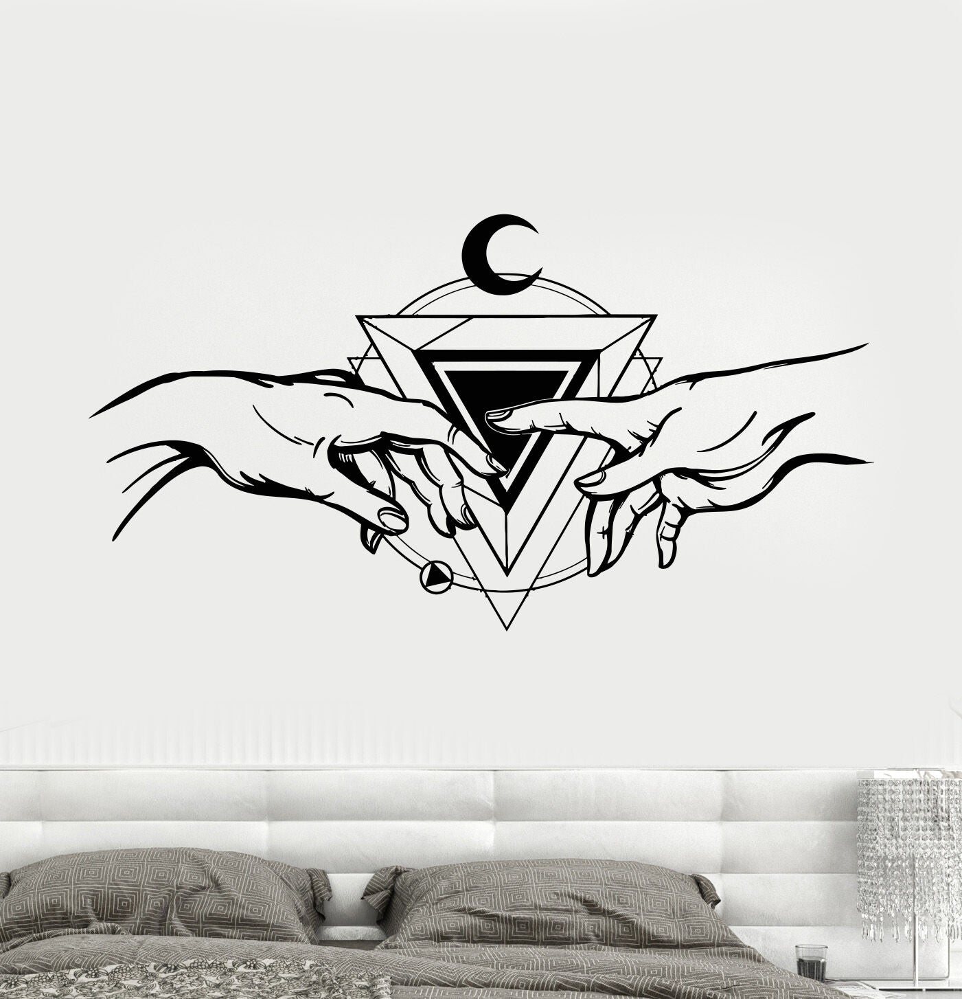 Vinyl Wall Decal Creation Of Adam Triangle Masons Art Decor Stickers (1342ig)