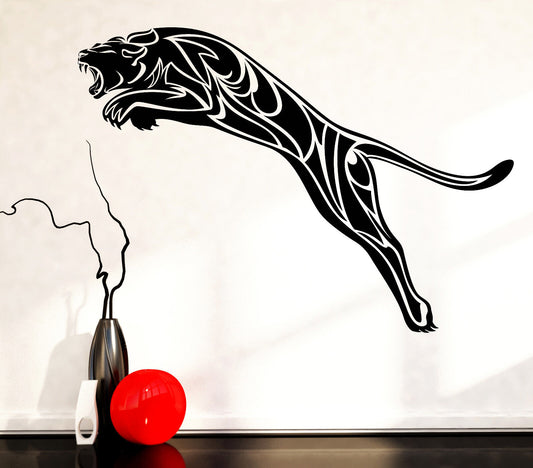 Vinyl Decal Wall Sticker Black Panther Wild Cat Predator Animal Tribal (n764)