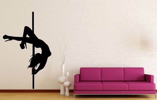 Vinyl Decal Wall Sticker Stripper Striptease Pole Dance Hot Decor (M644)