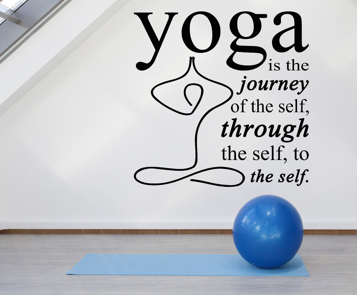 Wall Vinyl Decal Phrase Motivation Philosophical Statement About Yoga M648