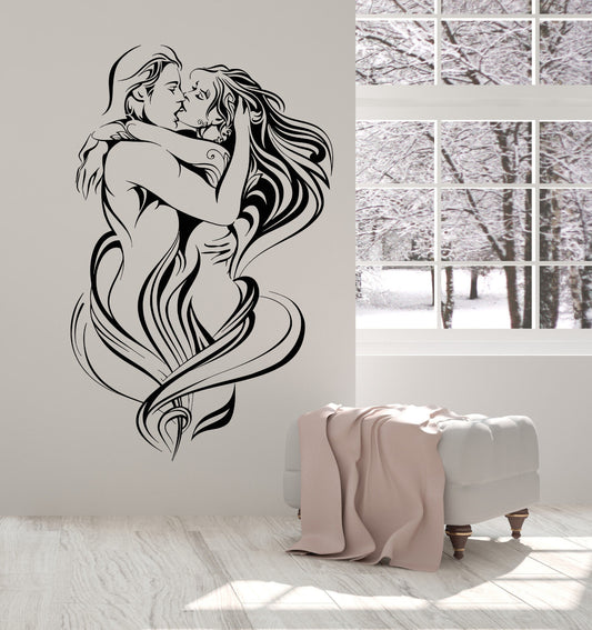 Vinyl Wall Decal Love Sexy Naked Woman Man Passion Stickers (1518ig)