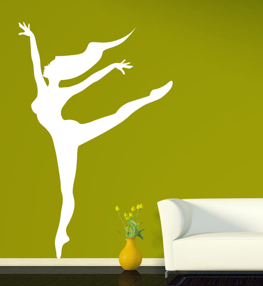 Vinyl Decal Wall Sticker Dance Ballerina in a Pose Arabesque Ballet Decor (n797)