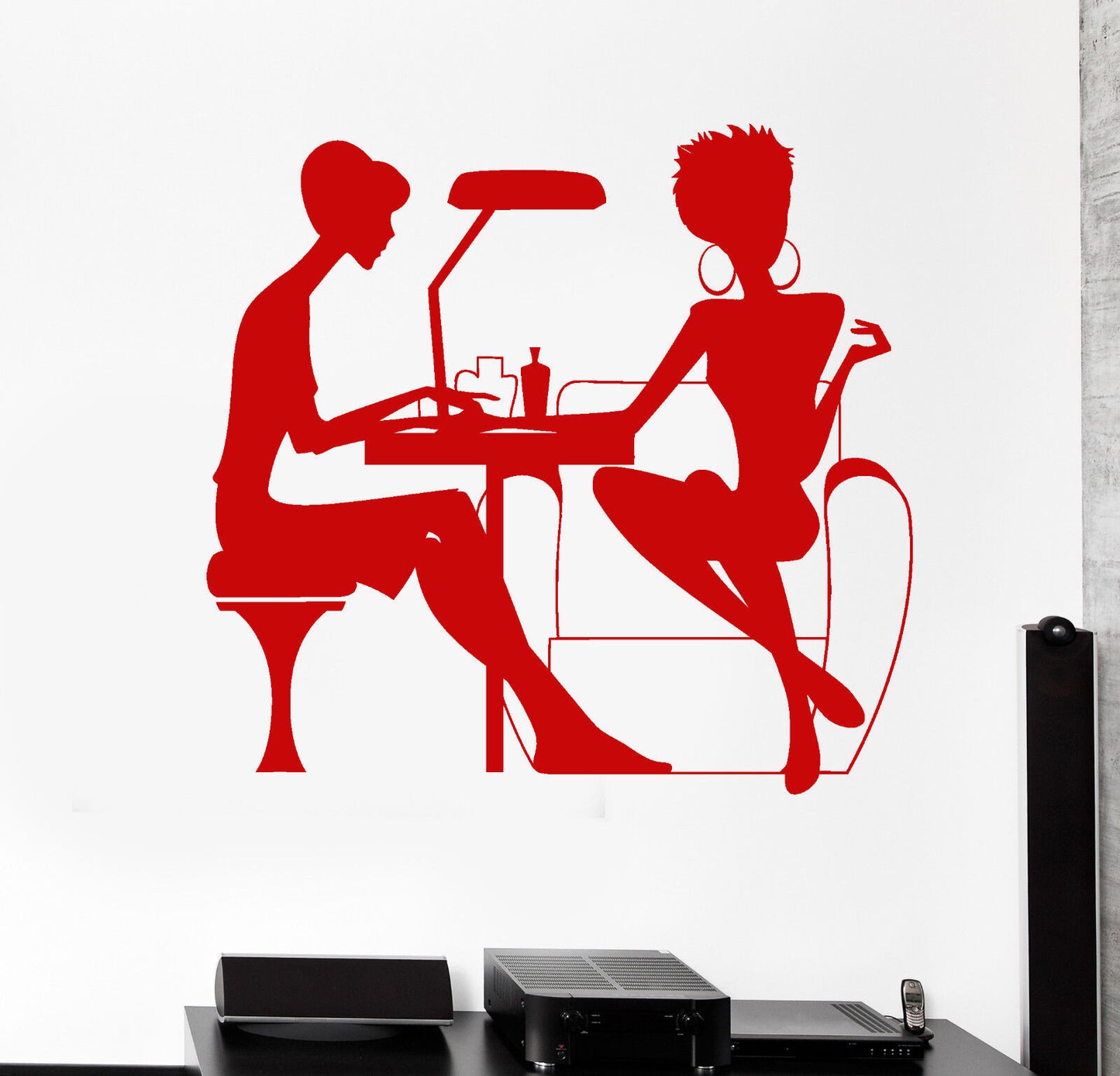 Vinyl Wall Decal Nail Service Manicure Girls Beauty Salon Stickers (1542ig)