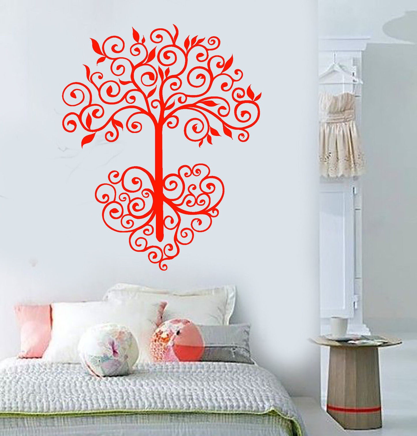 Vinyl Wall Decal Love Romance Tree Heart Nature Stickers (1552ig)