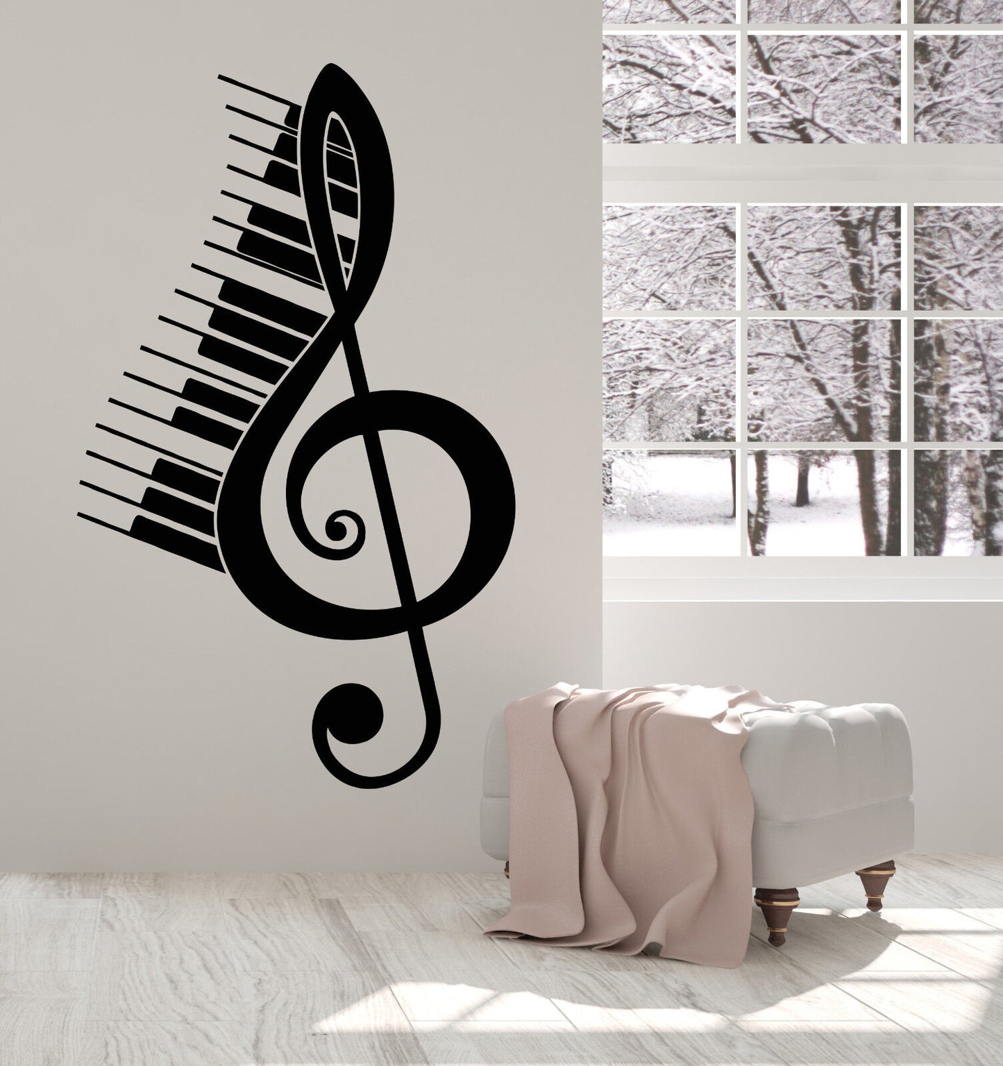 Vinyl Wall Decal Piano Keys Music Nota Pianoforte Stickers (1625ig)