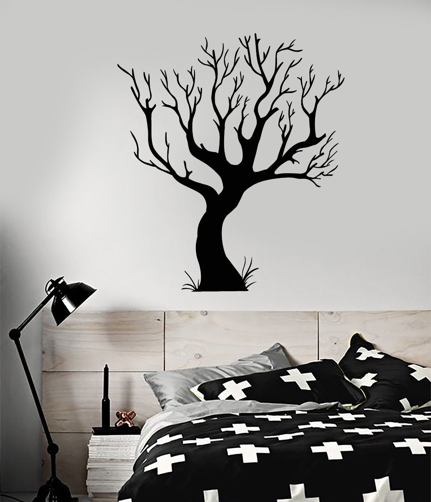 Autocollant mural en vinyle, arbre gothique, Style Nature nue, autocollants artistiques pour salle (1638ig)