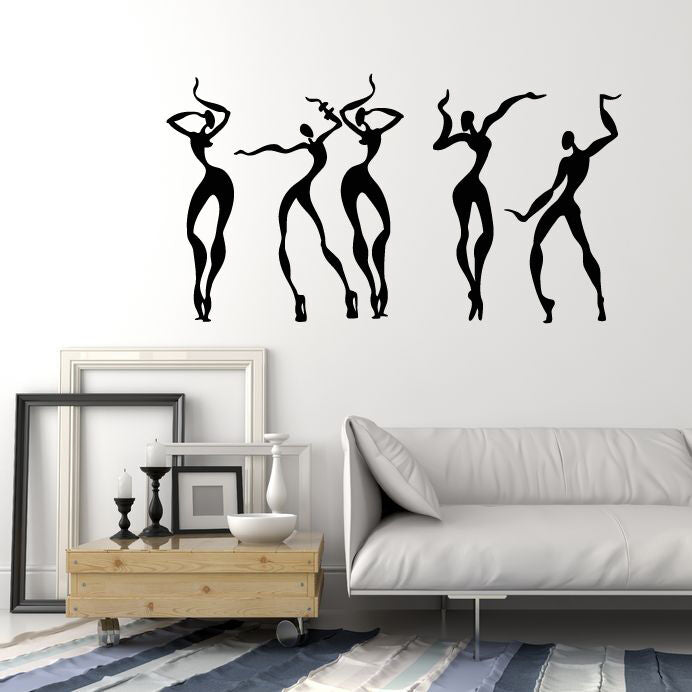 Vinyl Wall Decal African Girls Fun Party Dance Night Club Stickers (1667ig)