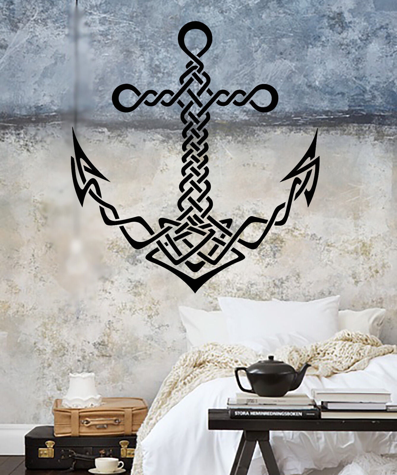 Vinyl Wall Decal Celtic Anchor Ship Sea Marine Style Sailor Stickers (1707ig)