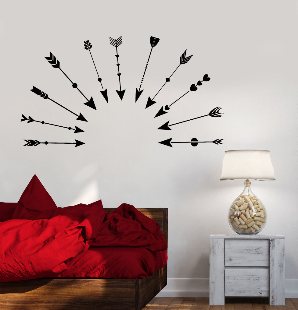 Vinyl Wall Decal Love Arrows Cupid Romance Ethnic Style Stickers (1714ig)