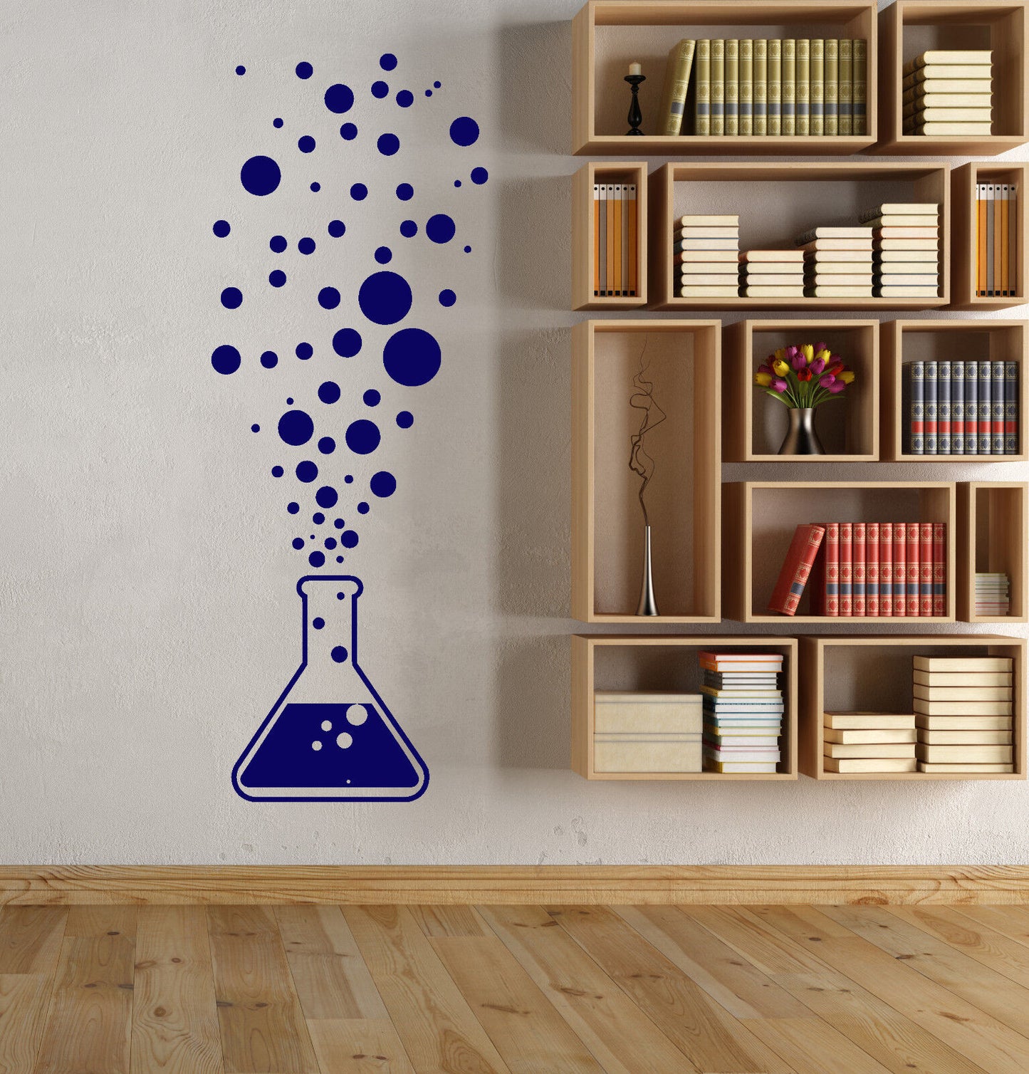 Vinyl Wall Decal Chemistry Test Tube Science Scientist Bubbles Stickers (1717ig)