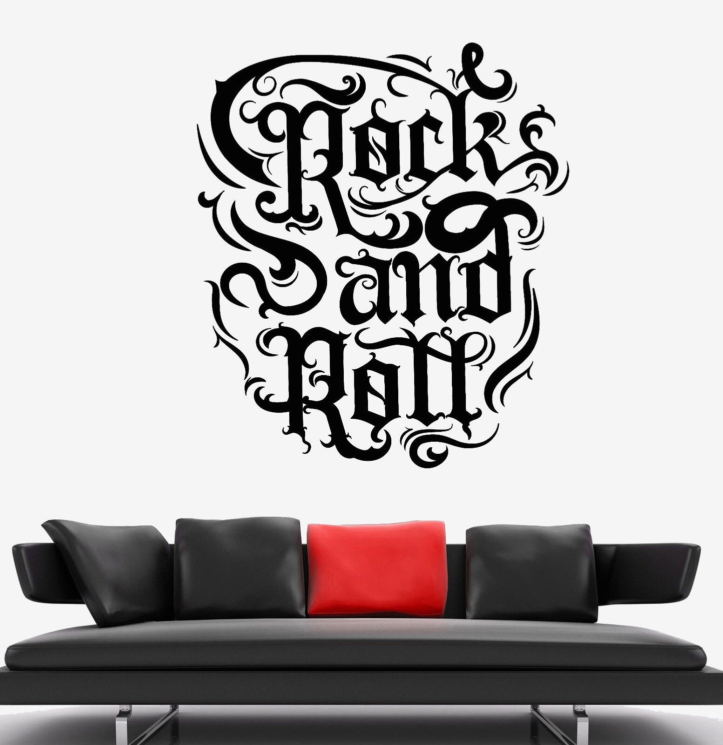 Wandtattoo Rock'n'Roll Nachtclub Schild Musik Zitat Vinyl Aufkleber (1725ig)