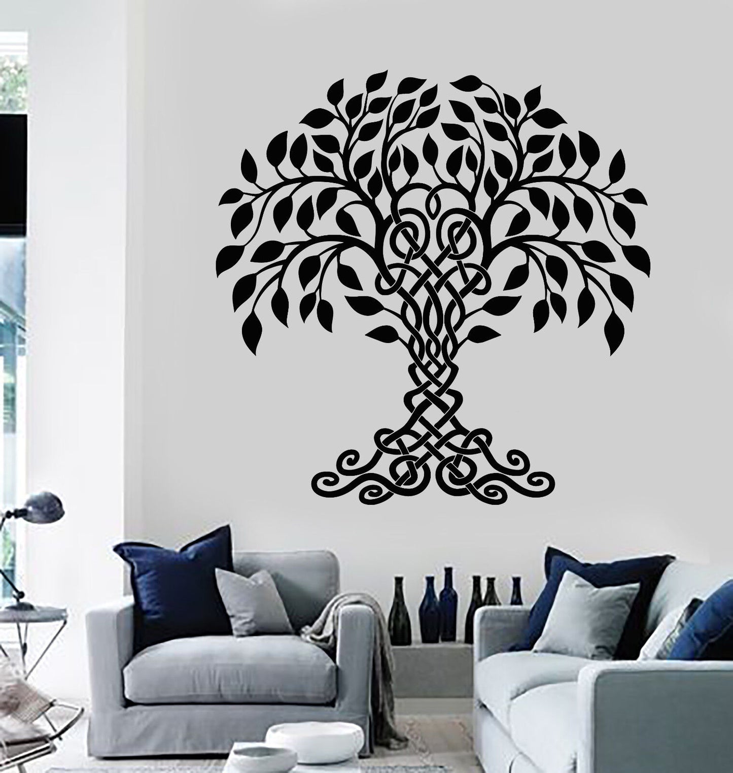 Vinyl Wall Decal Celtic Family Tree Of Life Nature Stickers (1772ig)