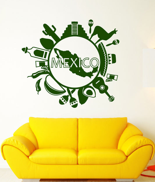 Vinyl Wall Decal Mexico Mexican Culture South America Tequila Stickers (1788ig)