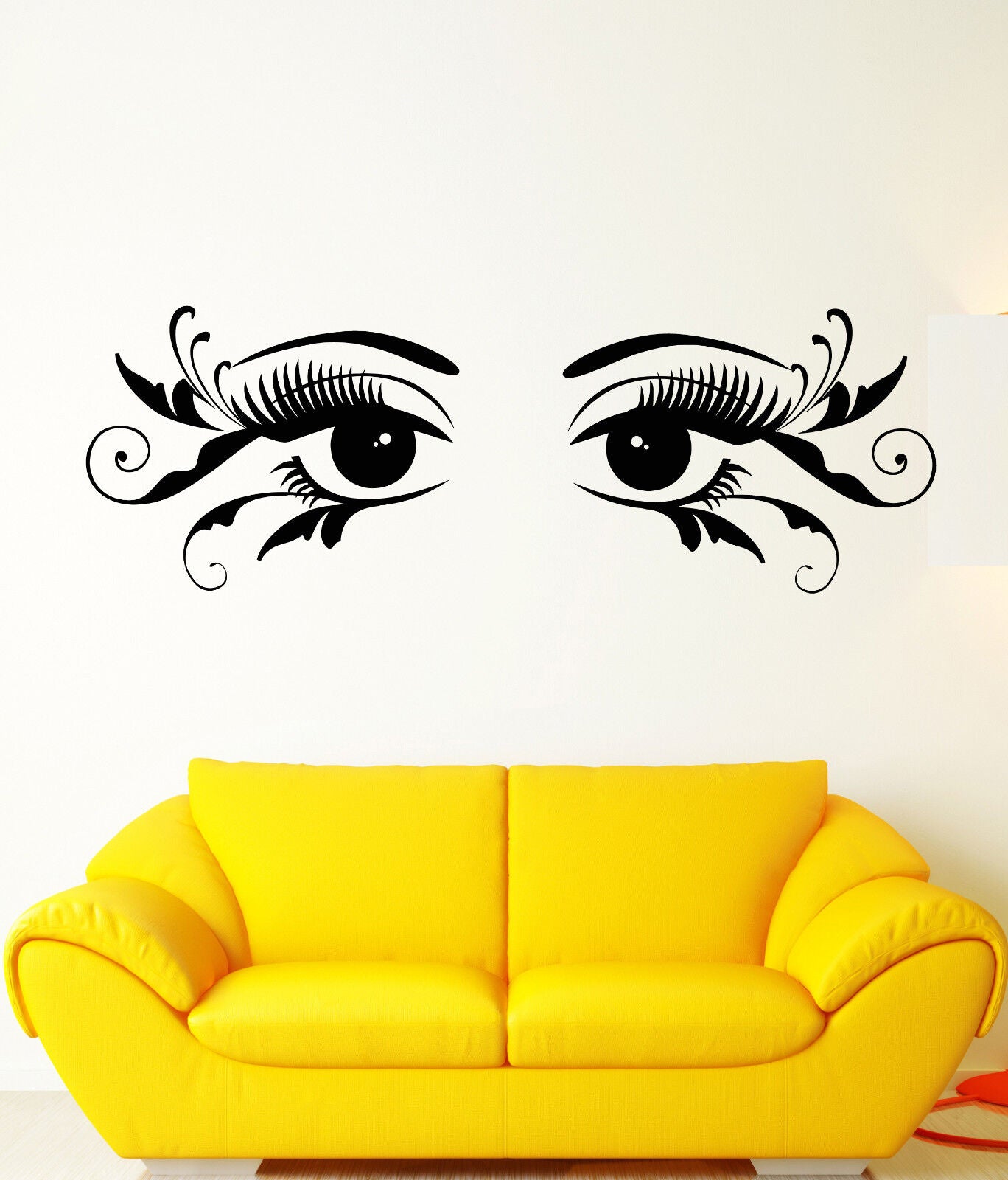 Vinyl Wall Decal Anime Cartoon Girl Eyes Eyelashes Makeup Stickers (1796ig)