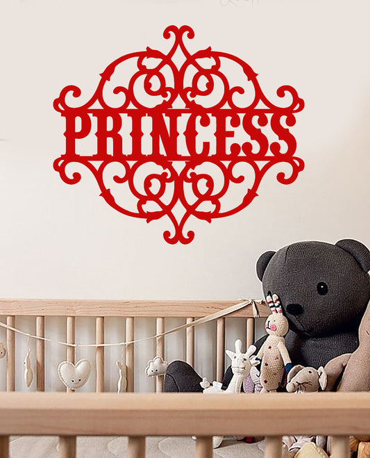 Vinyl Wall Decal Princess Signboard Children's Room For Girls Stickers (1798ig)