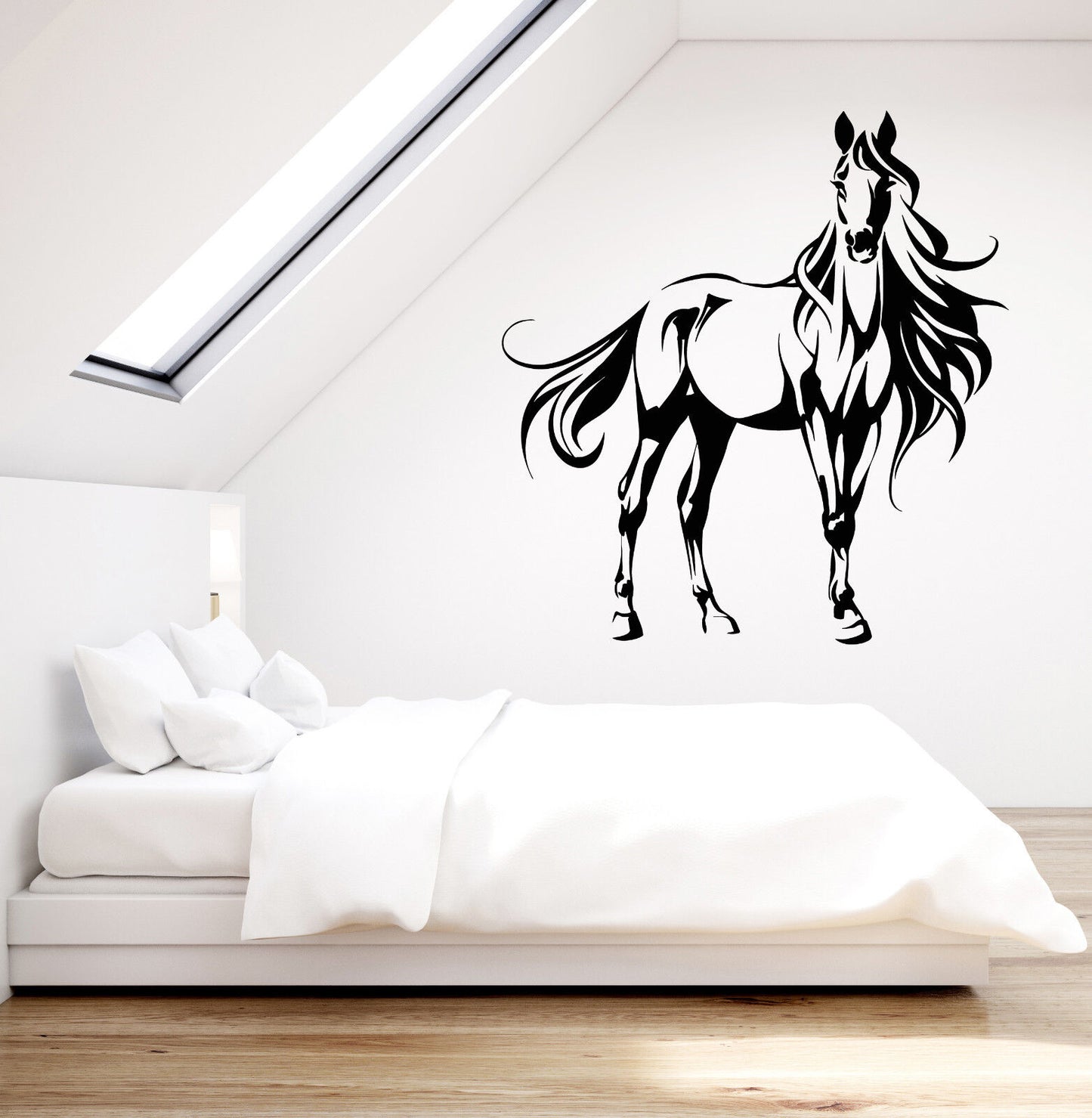 Vinyl Wall Decal Beautiful Abstract Horse House Animal Pet Stickers (1810ig)