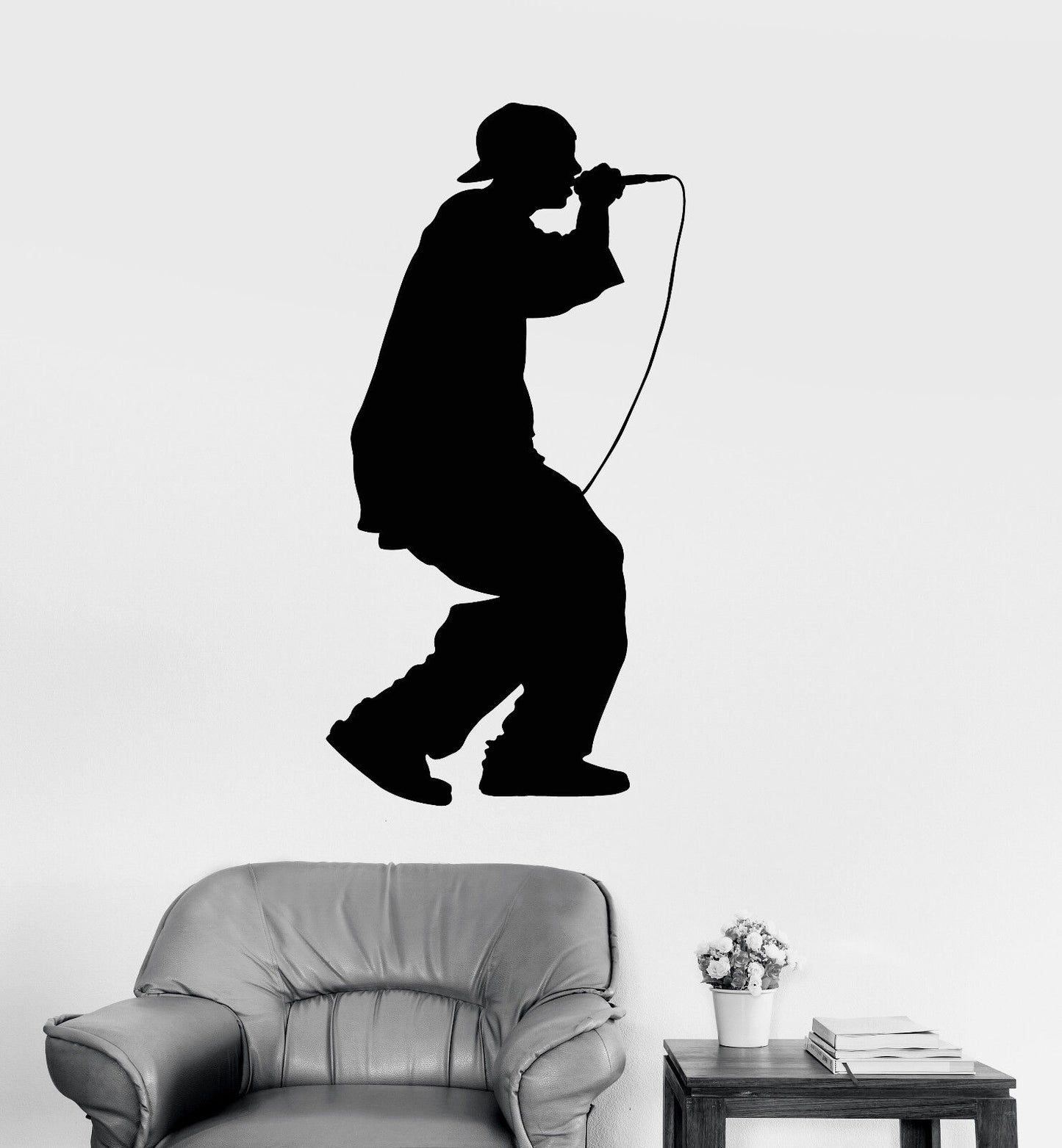 Vinyl Wall Decal Rapping Hip Hop Rap Singer Teenager Rapper Stickers (1820ig)