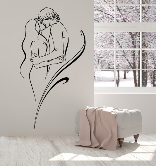 Vinyl Wall Decal Naked Man And Woman Love Sex Romance Stickers (1849ig)