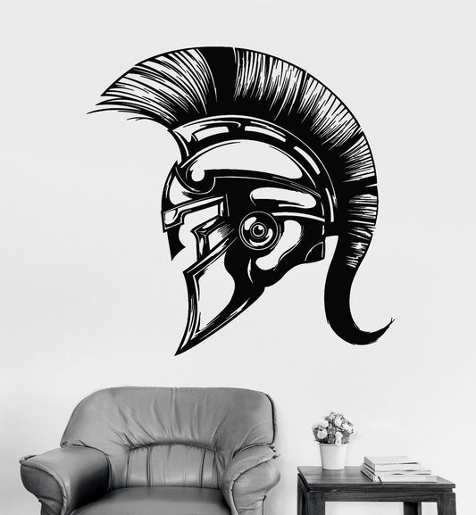 Vinyl Wall Decal Spartan Helmet Warrior Ancient Greece Stickers (1861ig)