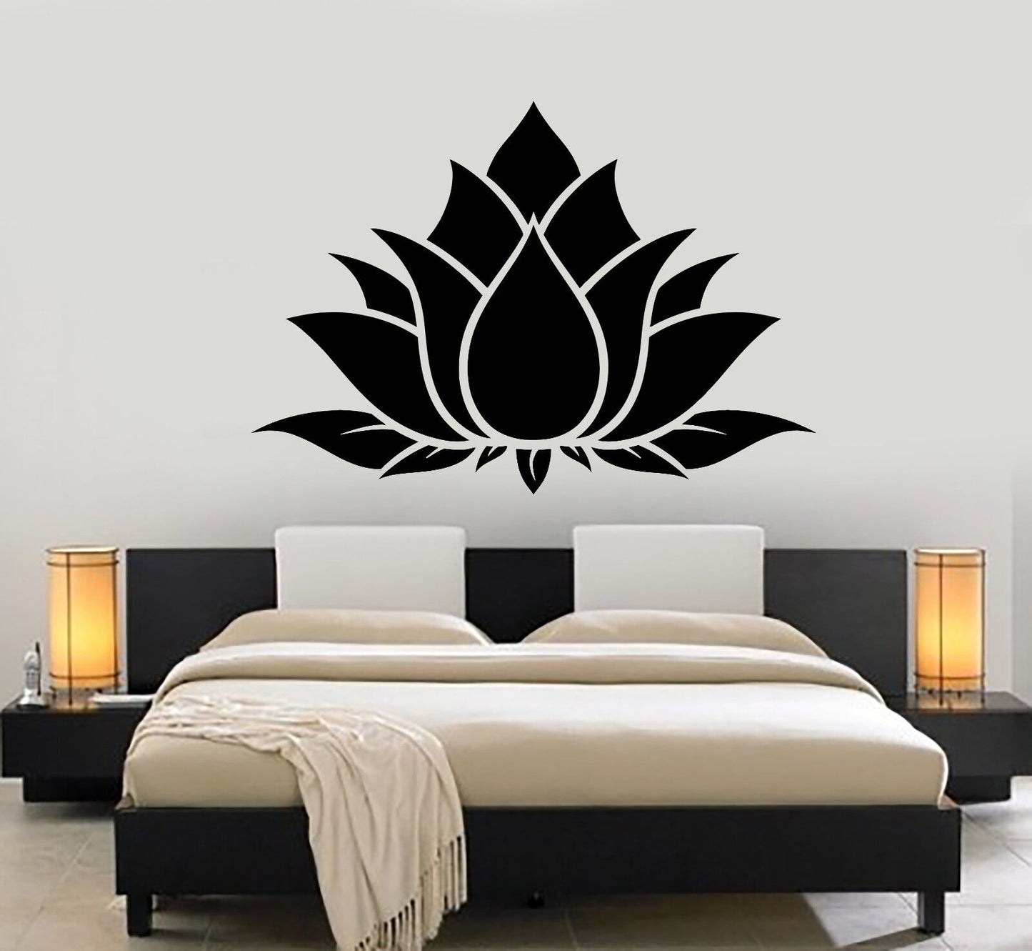 Vinyl Wall Decal Lotus Flower Bud Yoga Buddhism Stickers (1875ig)