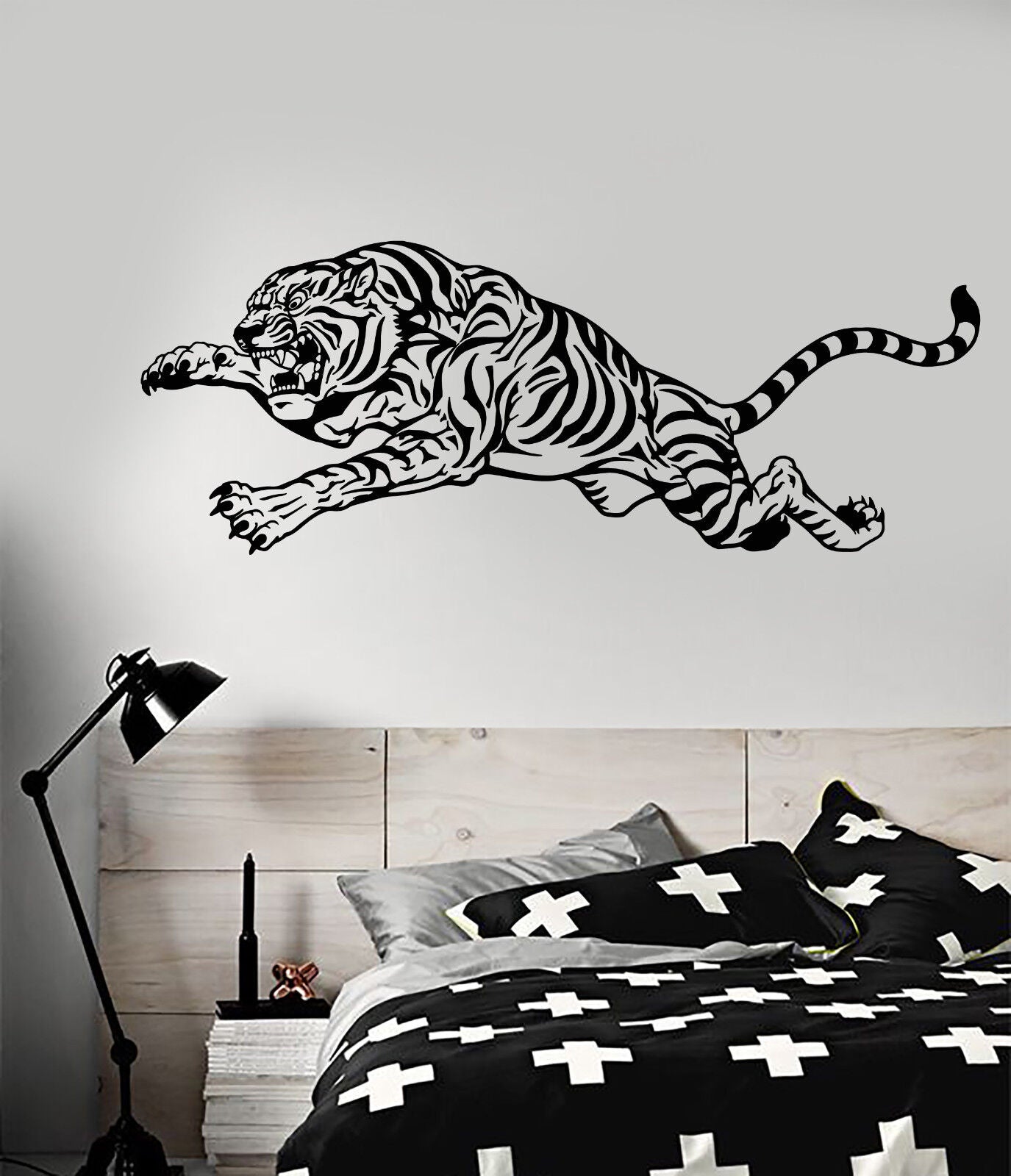 Vinyl Wall Decal Tiger Predator Animal Big Cat Fangs Claws Stickers (1891ig)