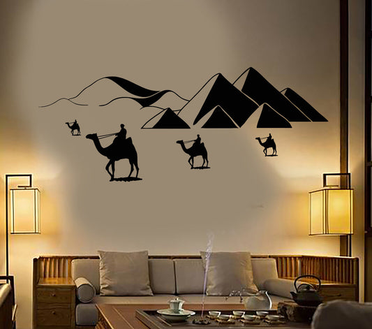 Vinyl Wall Decal Bedouins Desert Landscape Camels Nomads Stickers (1910ig)